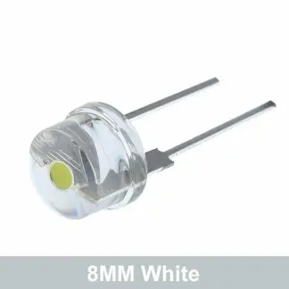 СВЕТОДИОД 8 mm 0,5W white 8000k straw hat old