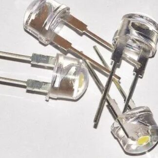 СВЕТОДИОД 8 mm 0,5W white 8000k straw hat